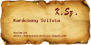 Karácsony Szilvia névjegykártya